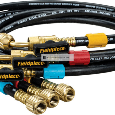 Fieldpiece HR3BM 1/4" golyóscsap+hűtőközeg tömlő készlet (1.5m, jelölővel, 3 db-os) 