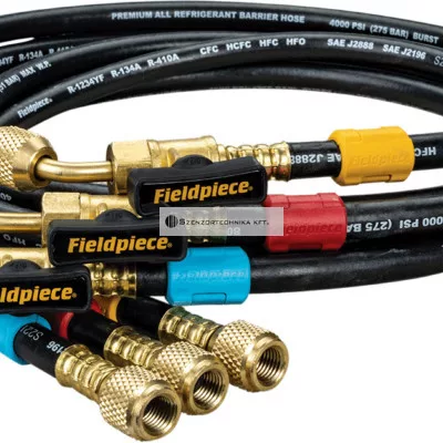 Fieldpiece HR3BM 1/4" golyóscsap+hűtőközeg tömlő készlet (1.5m, jelölővel, 3 db-os) 